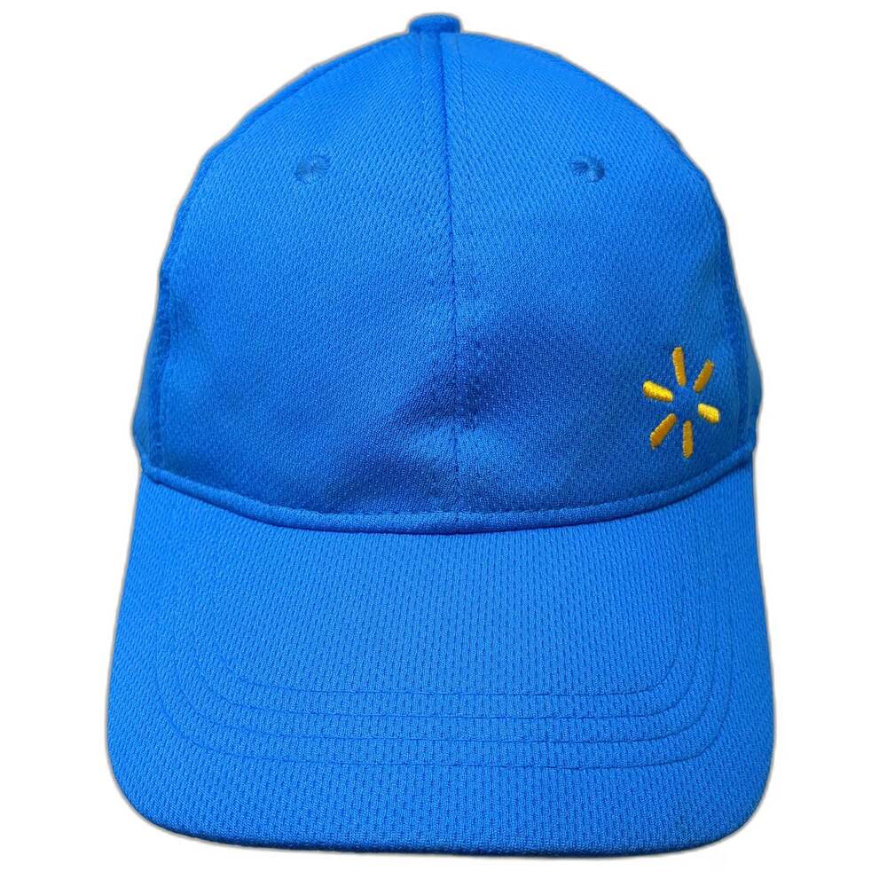Walmart Baseball Cap Blue OSFM Polyester Slideback Spark Logo Curved Brim hat